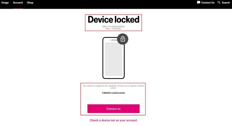 this mobile device is not eligible for unlock